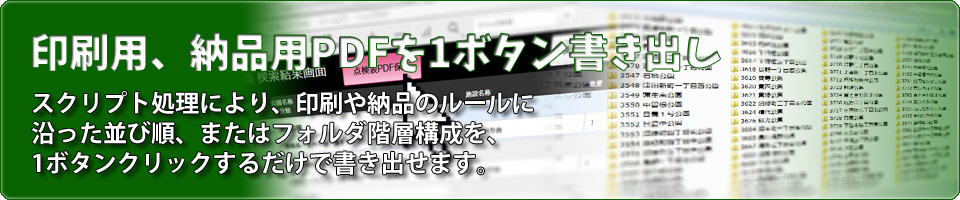 印刷用、納品用PDFを1ボタン書き出し